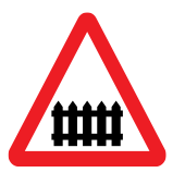 Controlled level crossing (with barrier/gate)