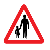 Frequent use of road by pedestrians