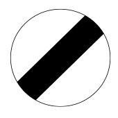 End of all prohibitions (National speed limit applies)