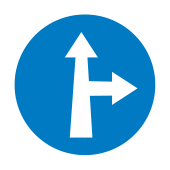 Drive straight or turn right